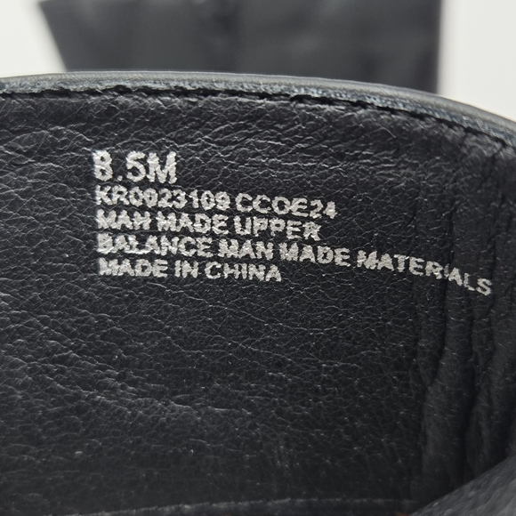 Korks Women's Black Faux Leather Boots Sz 8.5M Big Block Stacked Heels Casual - Picture 9 of 11